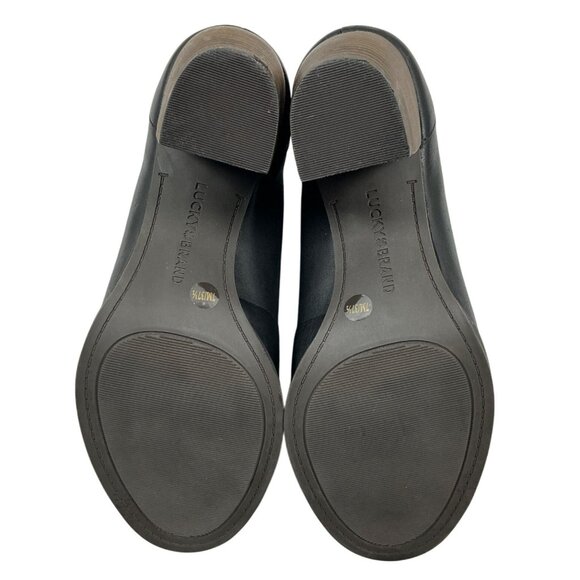 Lucky Brand leather open-toe ankle bootie heels - size: 7M - Picture 7 of 8